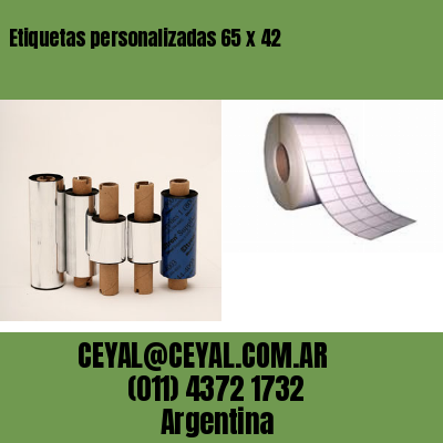 Etiquetas personalizadas 65 x 42