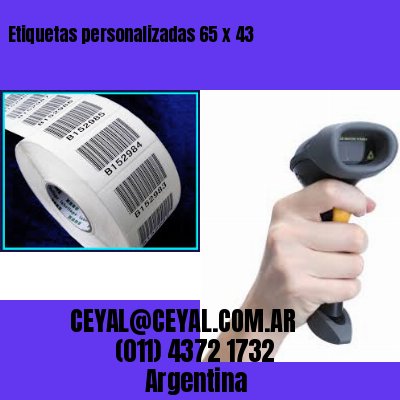 Etiquetas personalizadas 65 x 43