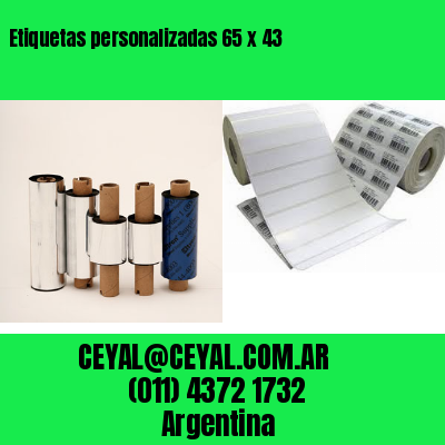 Etiquetas personalizadas 65 x 43