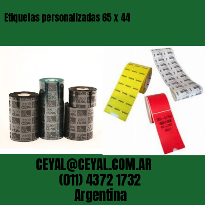 Etiquetas personalizadas 65 x 44