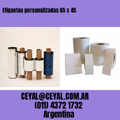 Etiquetas personalizadas 65 x 45