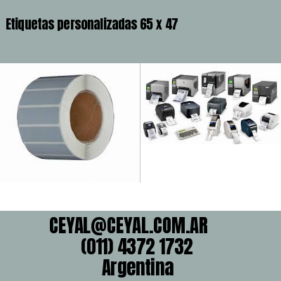 Etiquetas personalizadas 65 x 47