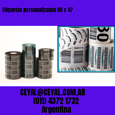 Etiquetas personalizadas 65 x 47