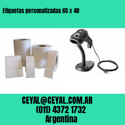 Etiquetas personalizadas 65 x 48