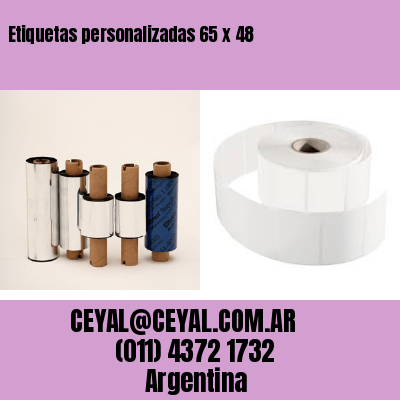Etiquetas personalizadas 65 x 48