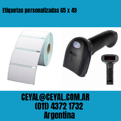 Etiquetas personalizadas 65 x 49