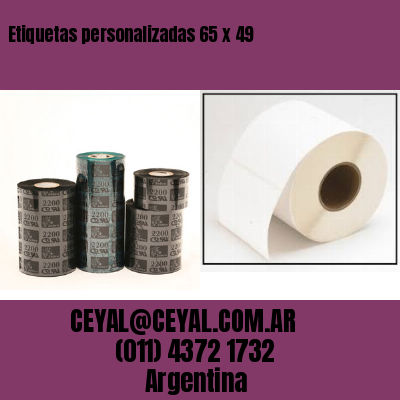 Etiquetas personalizadas 65 x 49