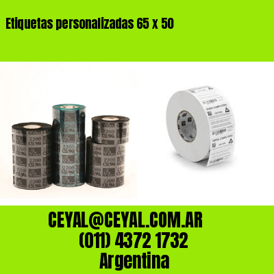 Etiquetas personalizadas 65 x 50