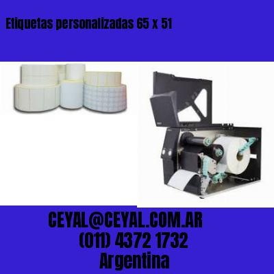 Etiquetas personalizadas 65 x 51