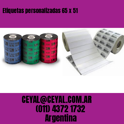 Etiquetas personalizadas 65 x 51