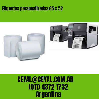 Etiquetas personalizadas 65 x 52