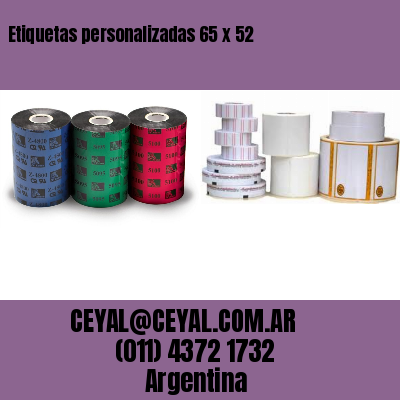 Etiquetas personalizadas 65 x 52