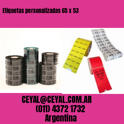 Etiquetas personalizadas 65 x 53