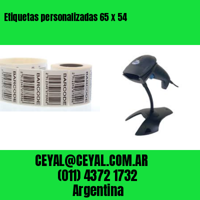 Etiquetas personalizadas 65 x 54
