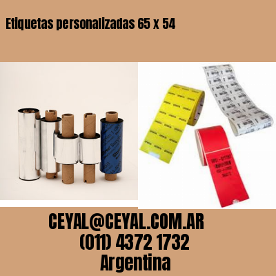 Etiquetas personalizadas 65 x 54