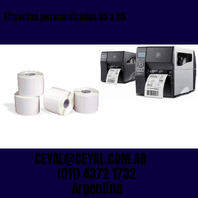 Etiquetas personalizadas 65 x 55