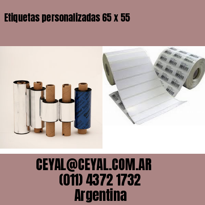 Etiquetas personalizadas 65 x 55