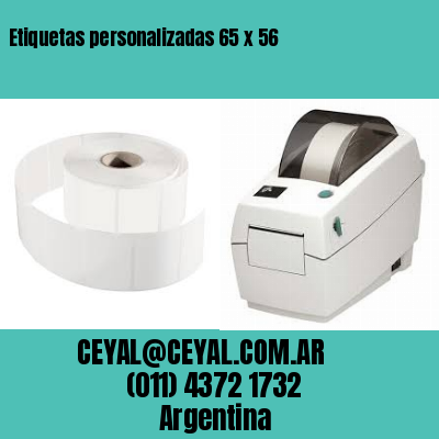 Etiquetas personalizadas 65 x 56