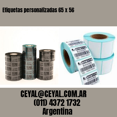 Etiquetas personalizadas 65 x 56