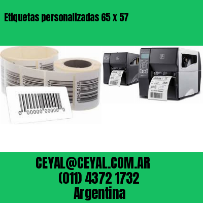 Etiquetas personalizadas 65 x 57