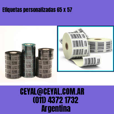 Etiquetas personalizadas 65 x 57