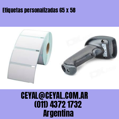 Etiquetas personalizadas 65 x 58