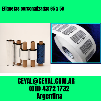 Etiquetas personalizadas 65 x 58