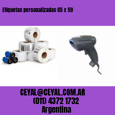 Etiquetas personalizadas 65 x 59