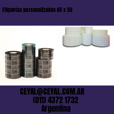 Etiquetas personalizadas 65 x 59