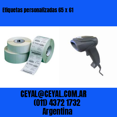 Etiquetas personalizadas 65 x 61