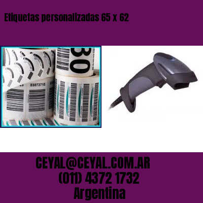 Etiquetas personalizadas 65 x 62