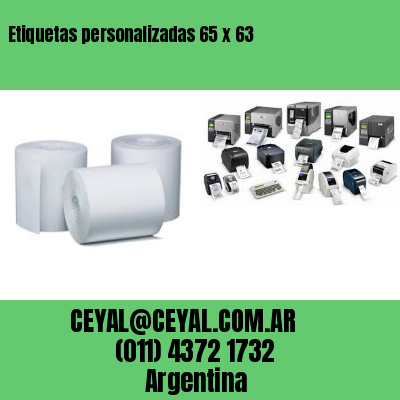 Etiquetas personalizadas 65 x 63