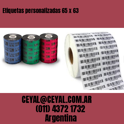 Etiquetas personalizadas 65 x 63