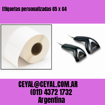 Etiquetas personalizadas 65 x 64