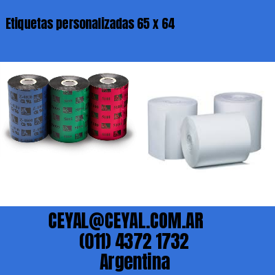 Etiquetas personalizadas 65 x 64