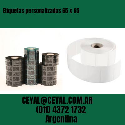 Etiquetas personalizadas 65 x 65