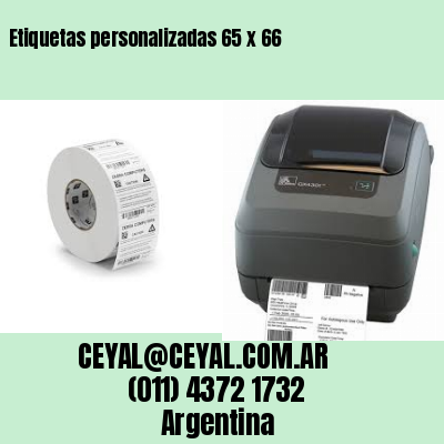 Etiquetas personalizadas 65 x 66