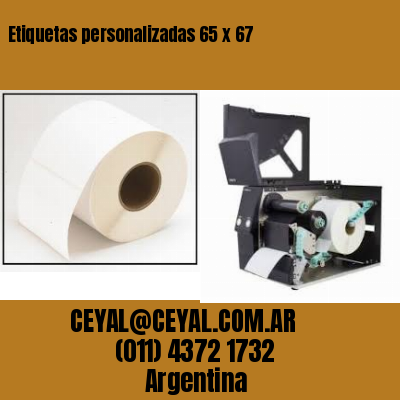 Etiquetas personalizadas 65 x 67