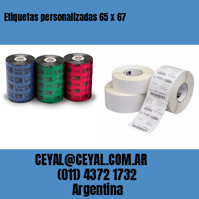 Etiquetas personalizadas 65 x 67