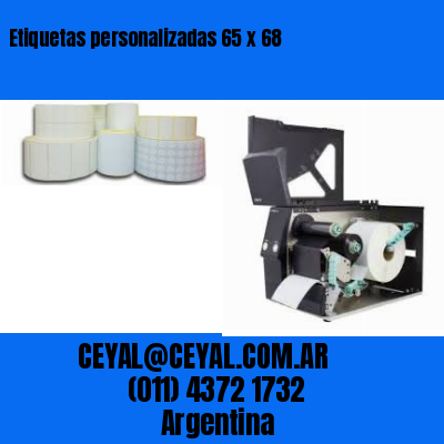 Etiquetas personalizadas 65 x 68