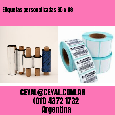 Etiquetas personalizadas 65 x 68