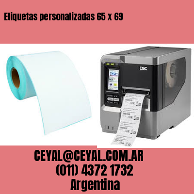 Etiquetas personalizadas 65 x 69
