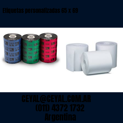 Etiquetas personalizadas 65 x 69