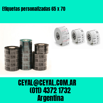 Etiquetas personalizadas 65 x 70