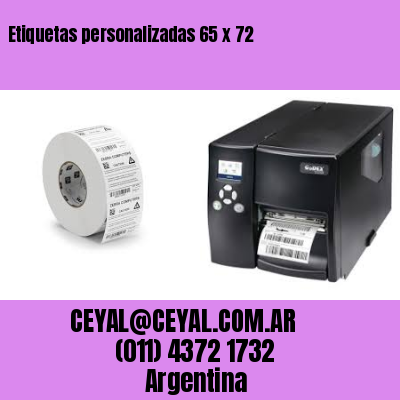 Etiquetas personalizadas 65 x 72
