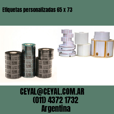 Etiquetas personalizadas 65 x 73