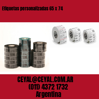 Etiquetas personalizadas 65 x 74