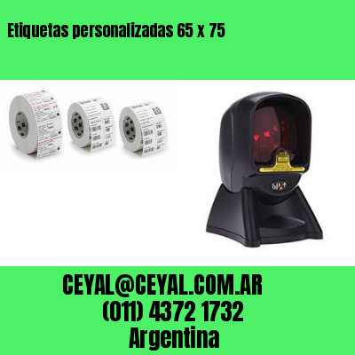 Etiquetas personalizadas 65 x 75