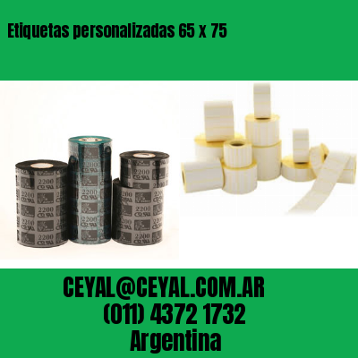 Etiquetas personalizadas 65 x 75