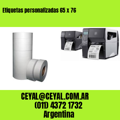 Etiquetas personalizadas 65 x 76